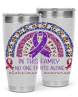 Alzheimer Awareness Purple Rainbow 2#- alzheimers- Tumbler