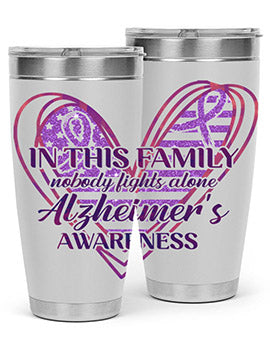 AlzheimerS Awareness American Flag 11#- alzheimers- Tumbler