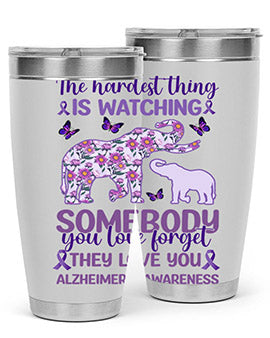 AlzheimerS Awareness Purple Elephant 16#- alzheimers- Tumbler