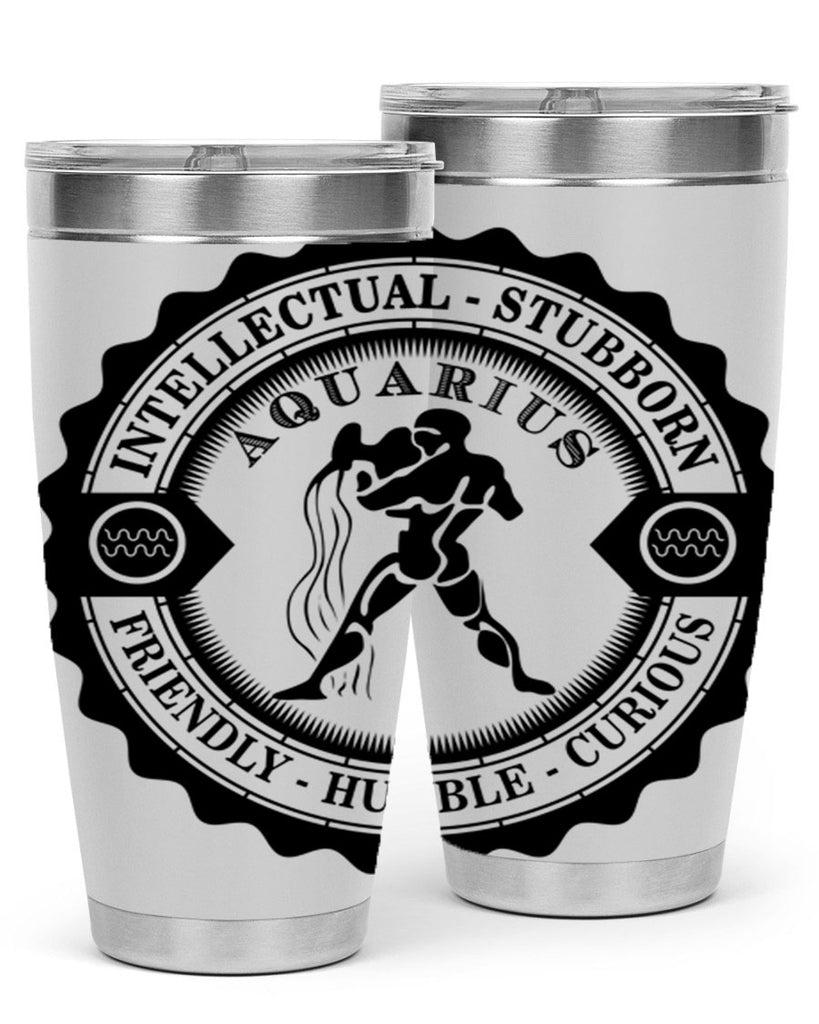 Aquarius balck 44#- zodiac- Tumbler