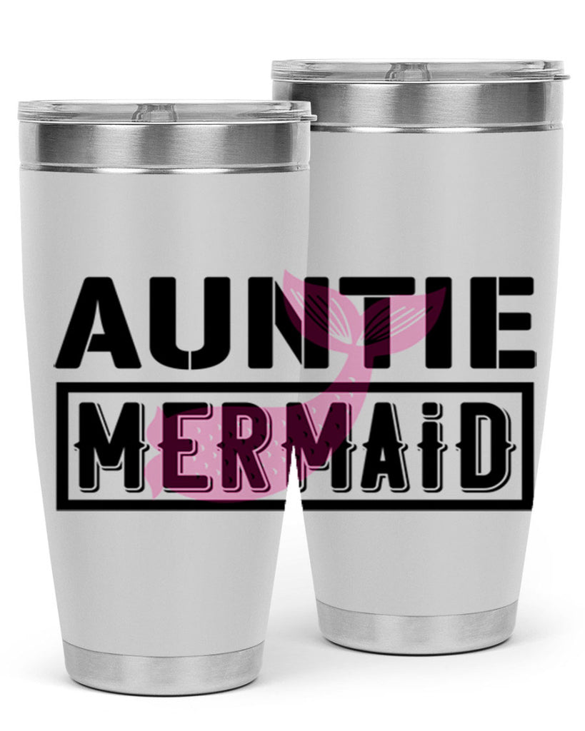 Auntie mermaid 18#- mermaid- Tumbler