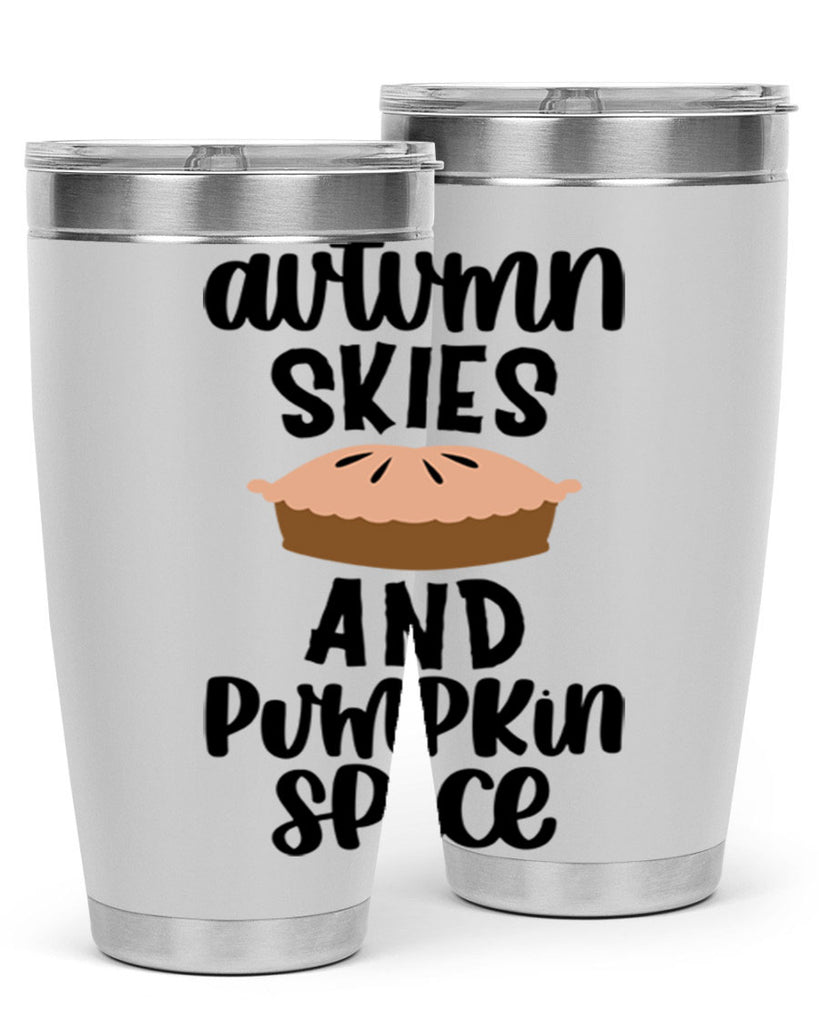 Autumn Skies And Pumpkin Spice 477#- fall- Tumbler