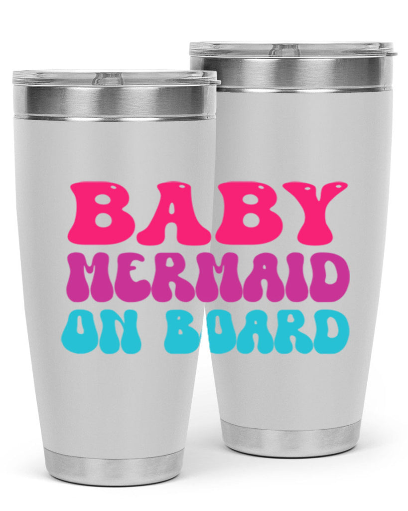 Baby Mermaid On Board 19#- mermaid- Tumbler