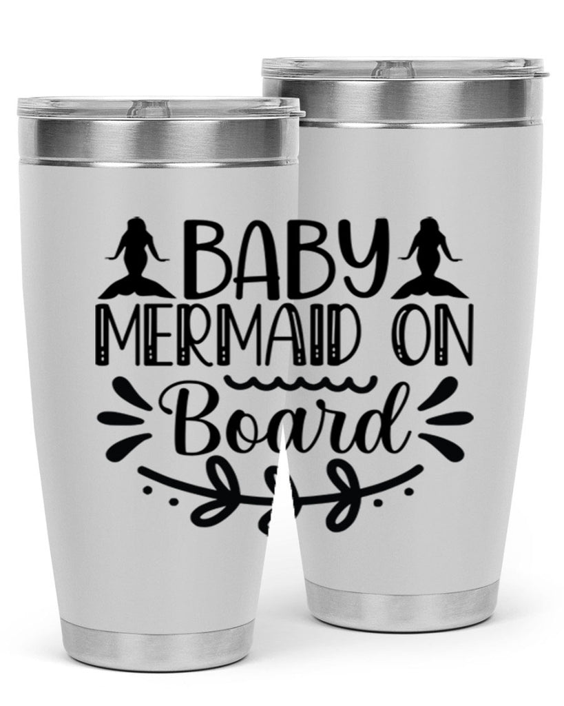 Baby mermaid on board 30#- mermaid- Tumbler