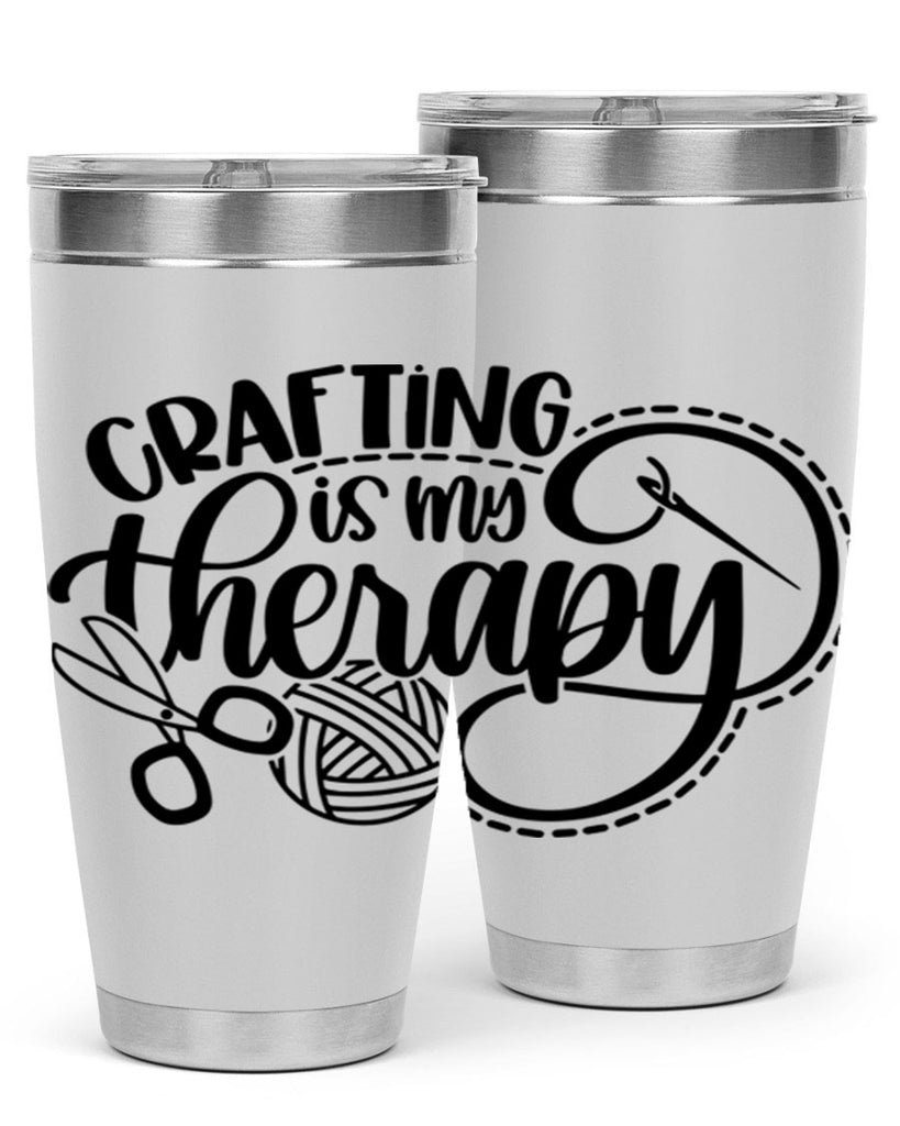 Crafting Is My Therapy 34#- crafting- Tumbler