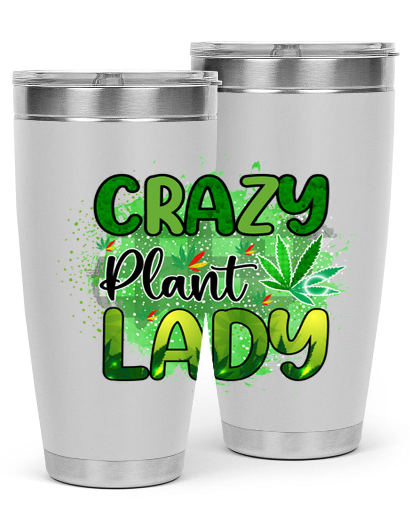 Crazy Plant Lady 64#- marijuana- Tumbler