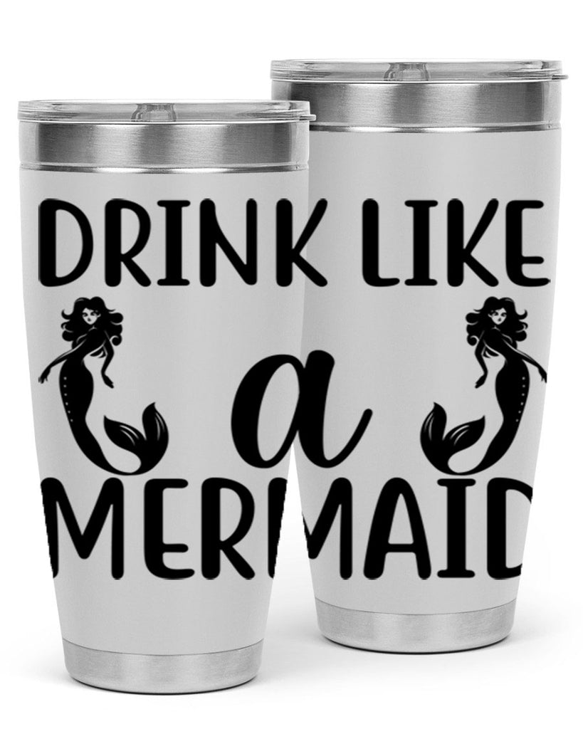 Drink like a mermaid 148#- mermaid- Tumbler