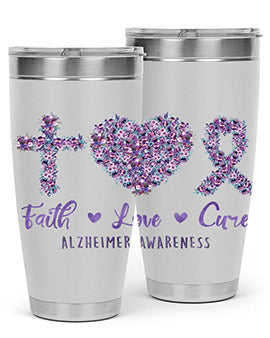 Faih Love Cure AlzheimerS Awareness 137#- alzheimers- Tumbler