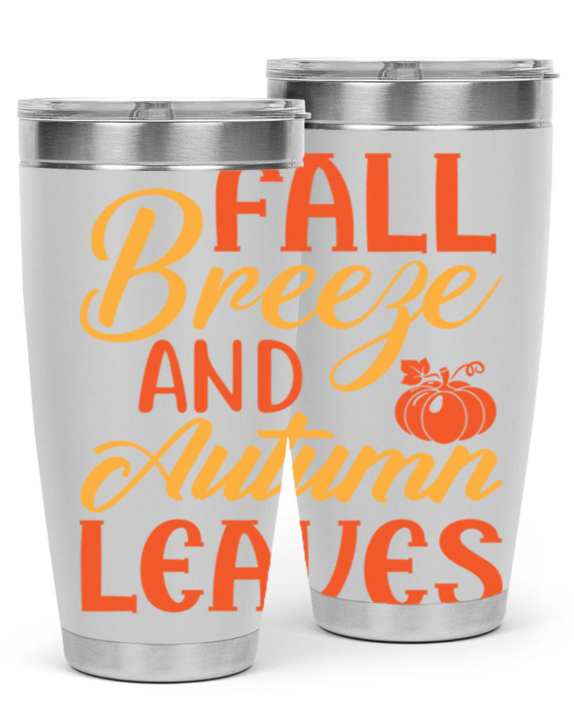 Fall Breeze and Autumn Leaves 92#- fall- Tumbler