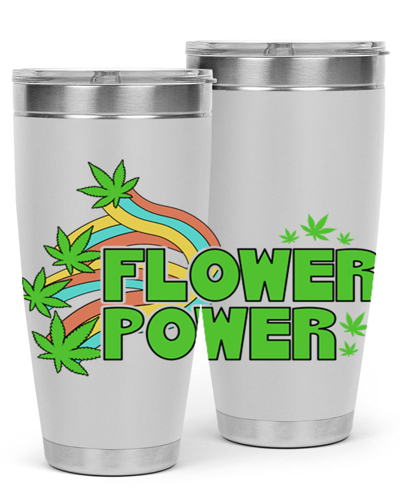 Flower Power Cannabis leaf 86#- marijuana- Tumbler