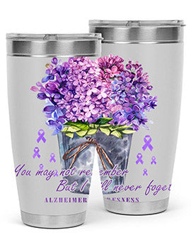 Flower Remember AlzheimerS Awareness 148#- alzheimers- Tumbler