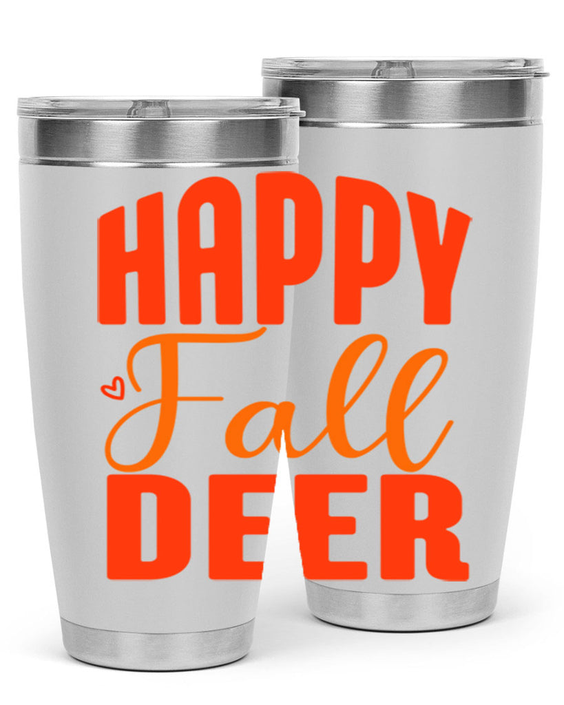 Happy Fall Deer Design 218#- fall- Tumbler