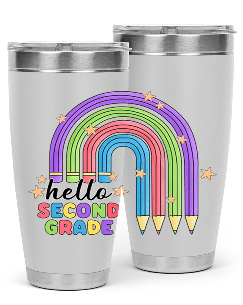 Hello 2nd Grade Pencil Rainbow 11#- second grade- Tumbler