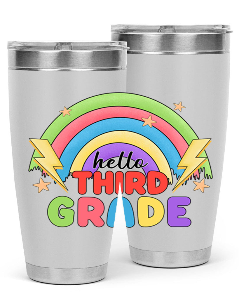 Hello 3rd Grade Rainbow 12#- 3rd grade- Tumbler