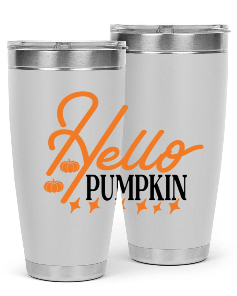Hello Pumpkin 293#- fall- Tumbler
