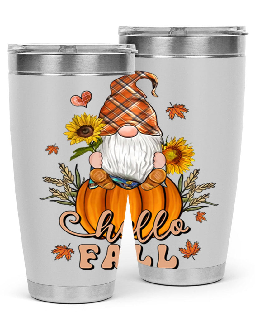 HelloFallAutumnGnome 298#- fall- Tumbler