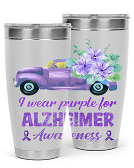 I Wear Purple For AlzheimerS Awareness 168#- alzheimers- Tumbler