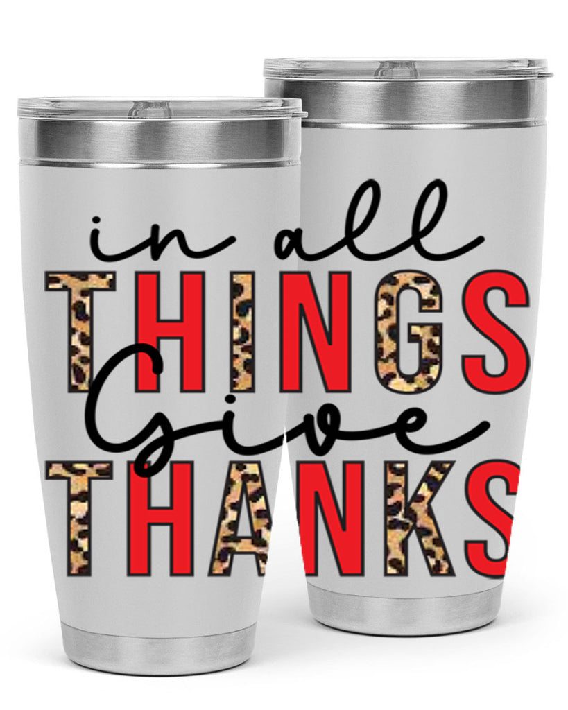 In all things give thanks 352#- fall- Tumbler