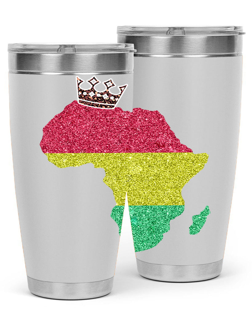 Juneteenth Crown Africa Flag 6#- Juneteenth- tumbler