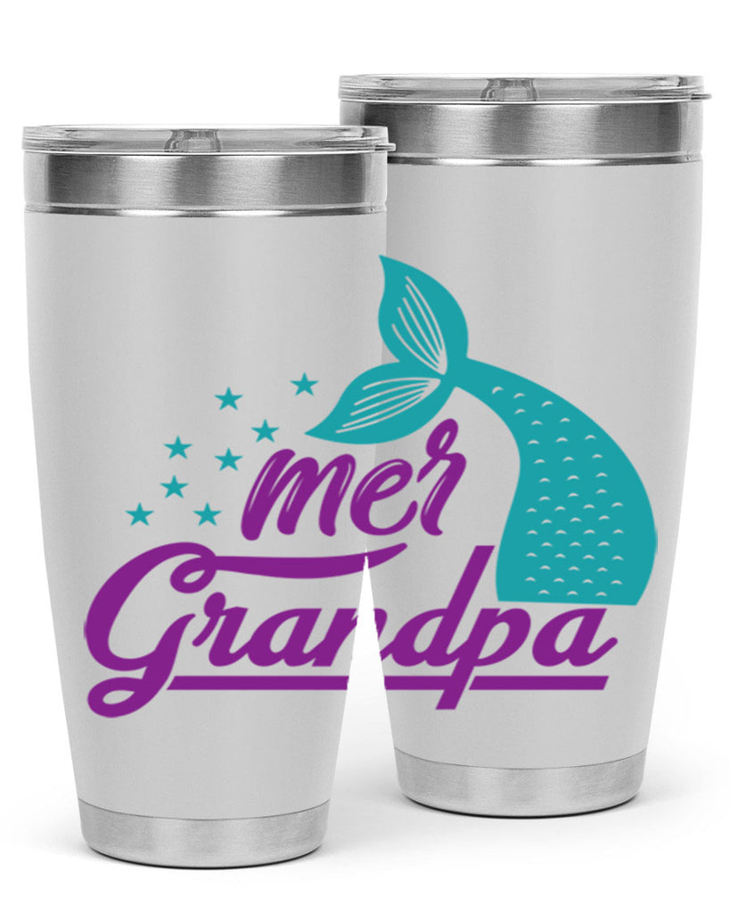 Mer Grandpa 329#- mermaid- Tumbler