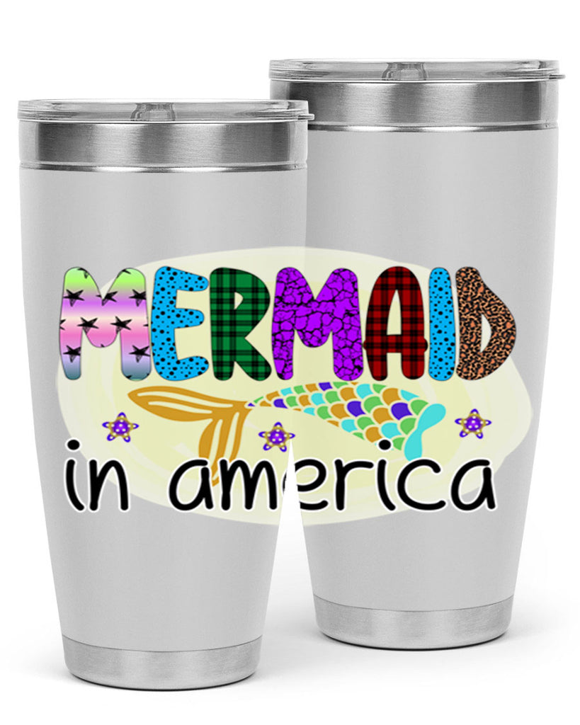 Mermaid In America 419#- mermaid- Tumbler