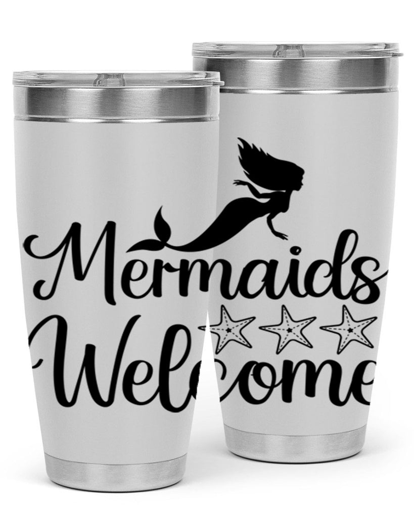 Mermaids welcome 498#- mermaid- Tumbler