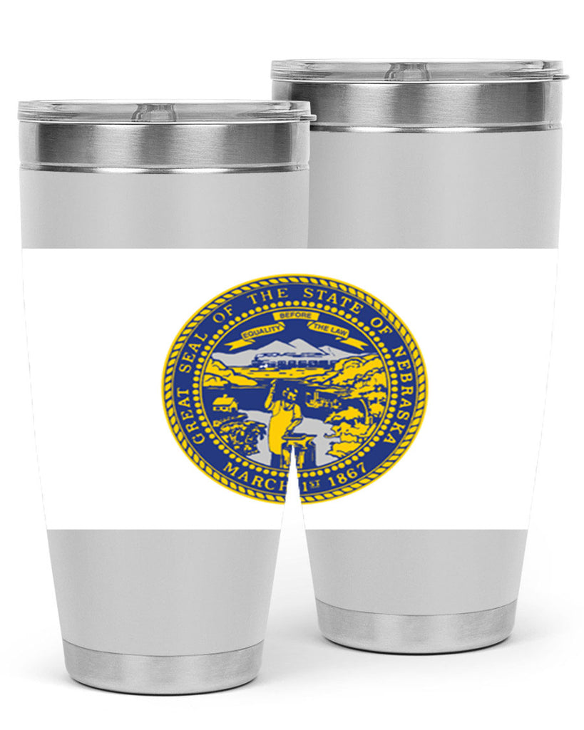 Nebraska 25#- Us Flags- Tumbler