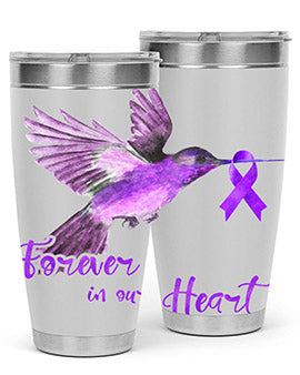 No One Figh Alone Ribbon Alzheimer 201#- alzheimers- Tumbler