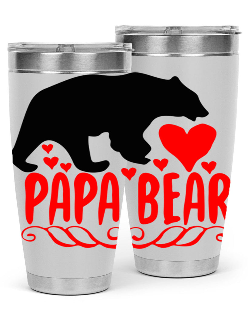 Papa bear 22#- grandpa - papa- Tumbler