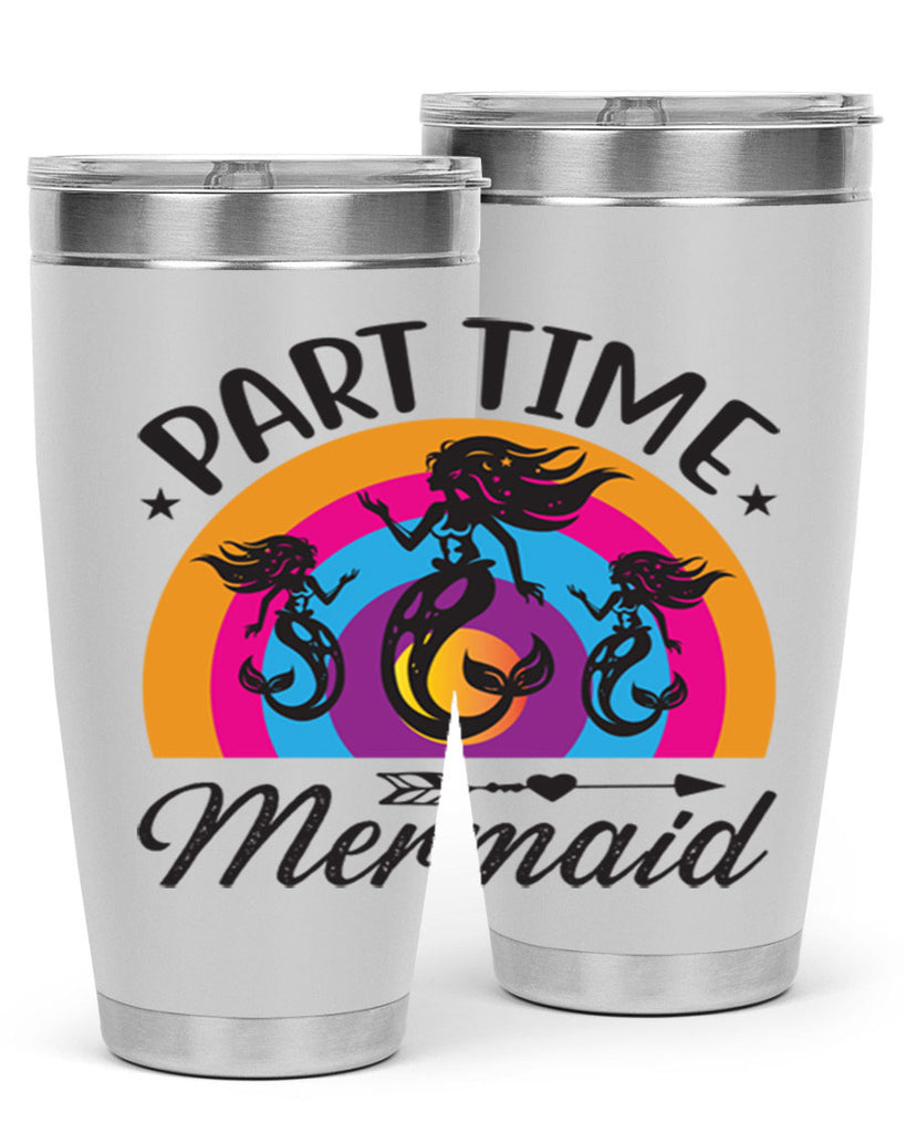 Part time mermaid 534#- mermaid- Tumbler