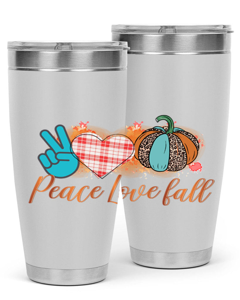 Peace Love Fall 466#- fall- Tumbler