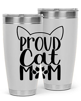 Pround Cat Mom Style 103#- cat- Tumbler