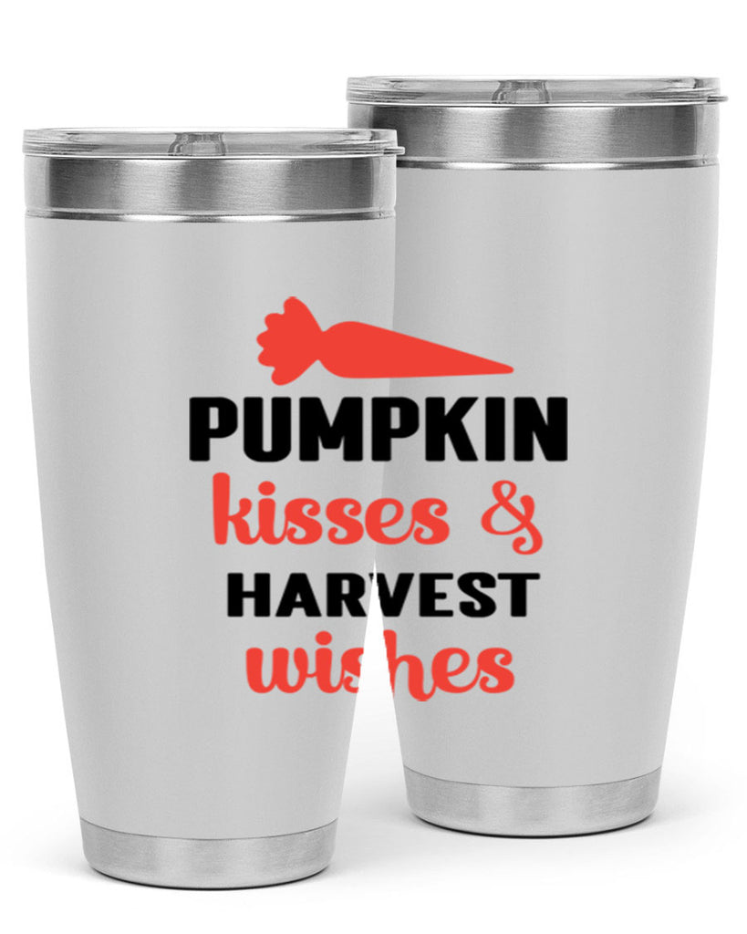 Pumpkin kisses harvest wishes 524#- fall- Tumbler
