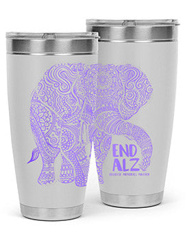 Purple Elephant Alzheimer Awareness 210#- alzheimers- Tumbler