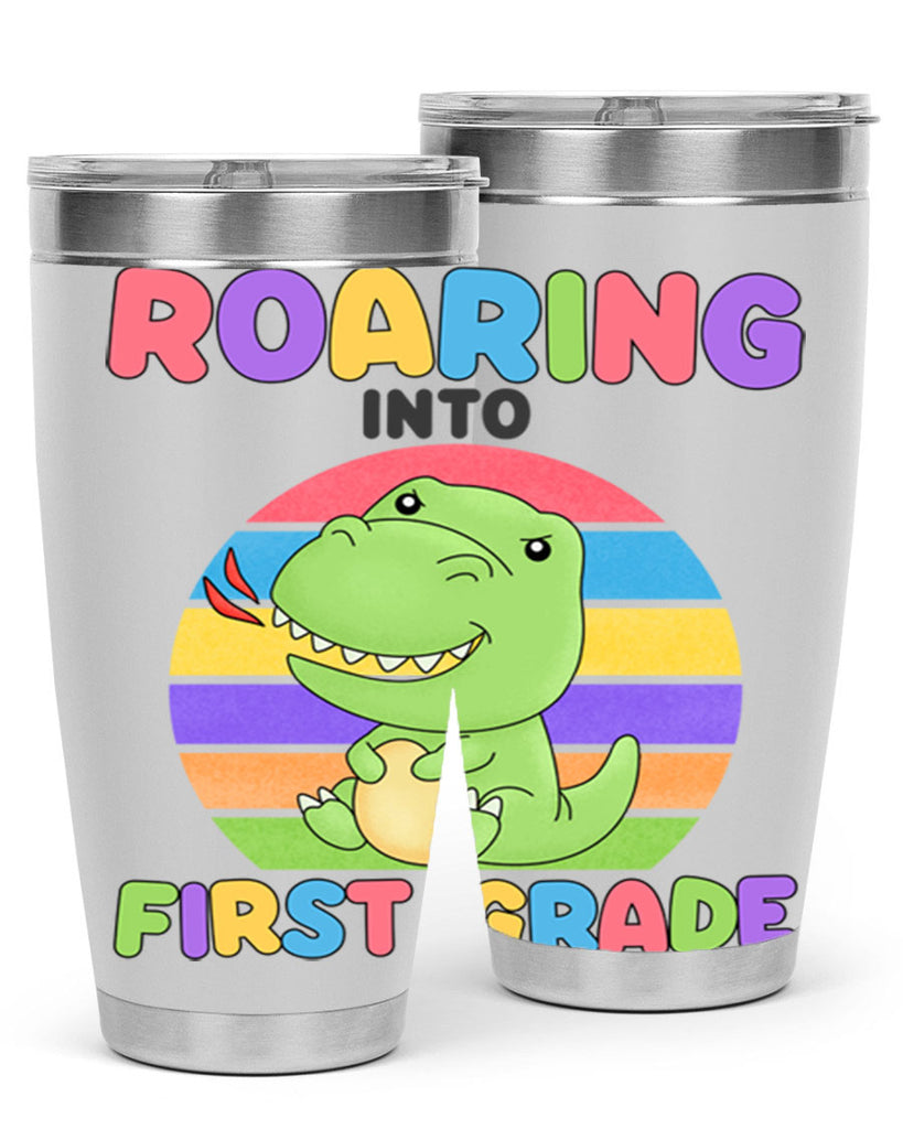 Roaring to 1st Grade Trex 2#- 1st grade- Tumbler