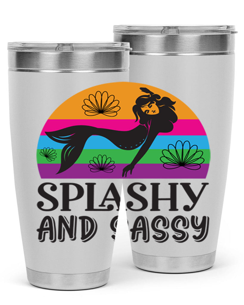 Splashy and sassy 623#- mermaid- Tumbler