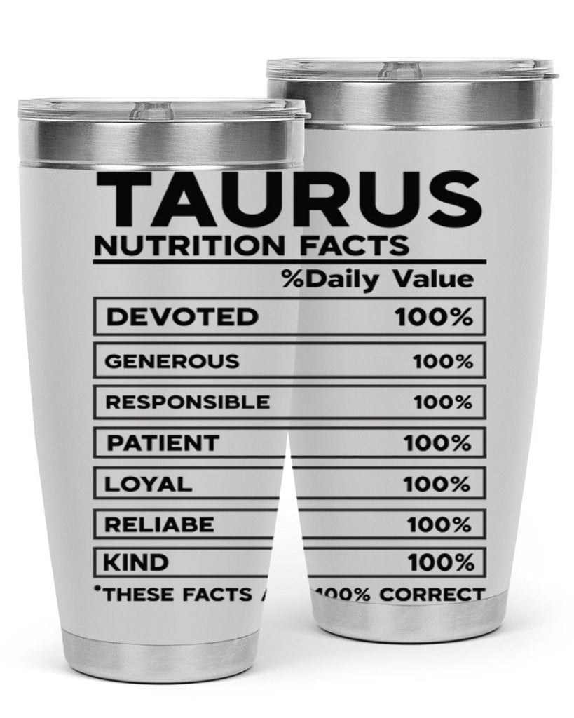 Taurus Nutrition Facts 490#- zodiac- Tumbler