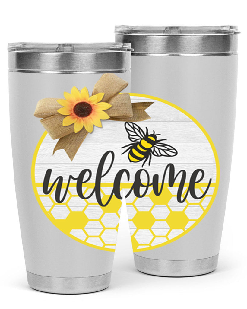Welcome Bee and hive Mockup566#- spring- Tumbler