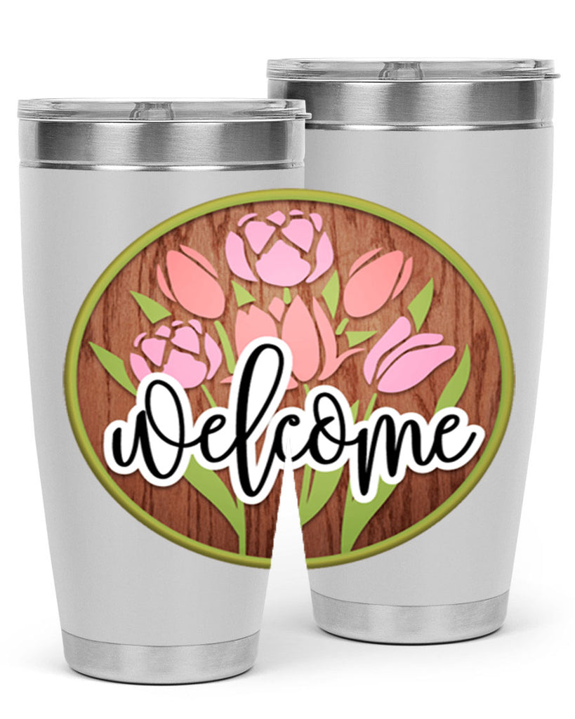 Welcome flowers bouquet Mockup570#- spring- Tumbler