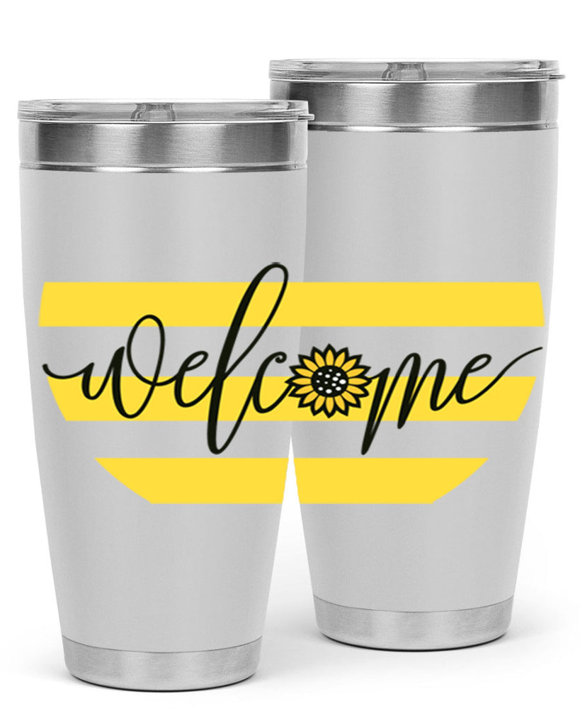 Welcome with sunflower592#- spring- Tumbler