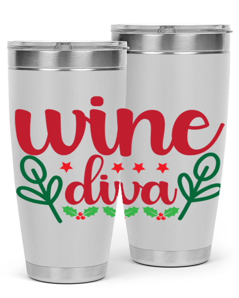 Wine Diva 482#- winter- Tumbler