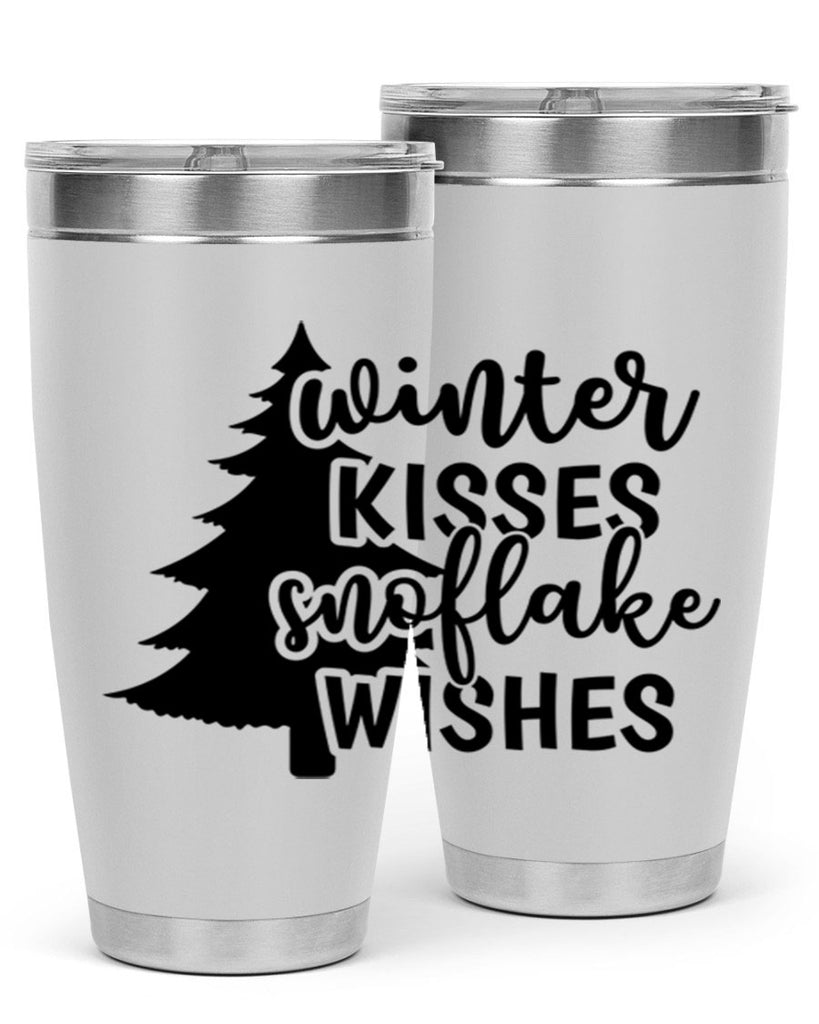 Winter Kisses Snoflake Wishes518#- winter- Tumbler