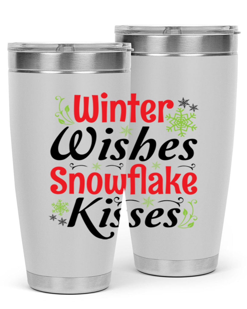 Winter Wishes Snowflake Kisses 568#- winter- Tumbler