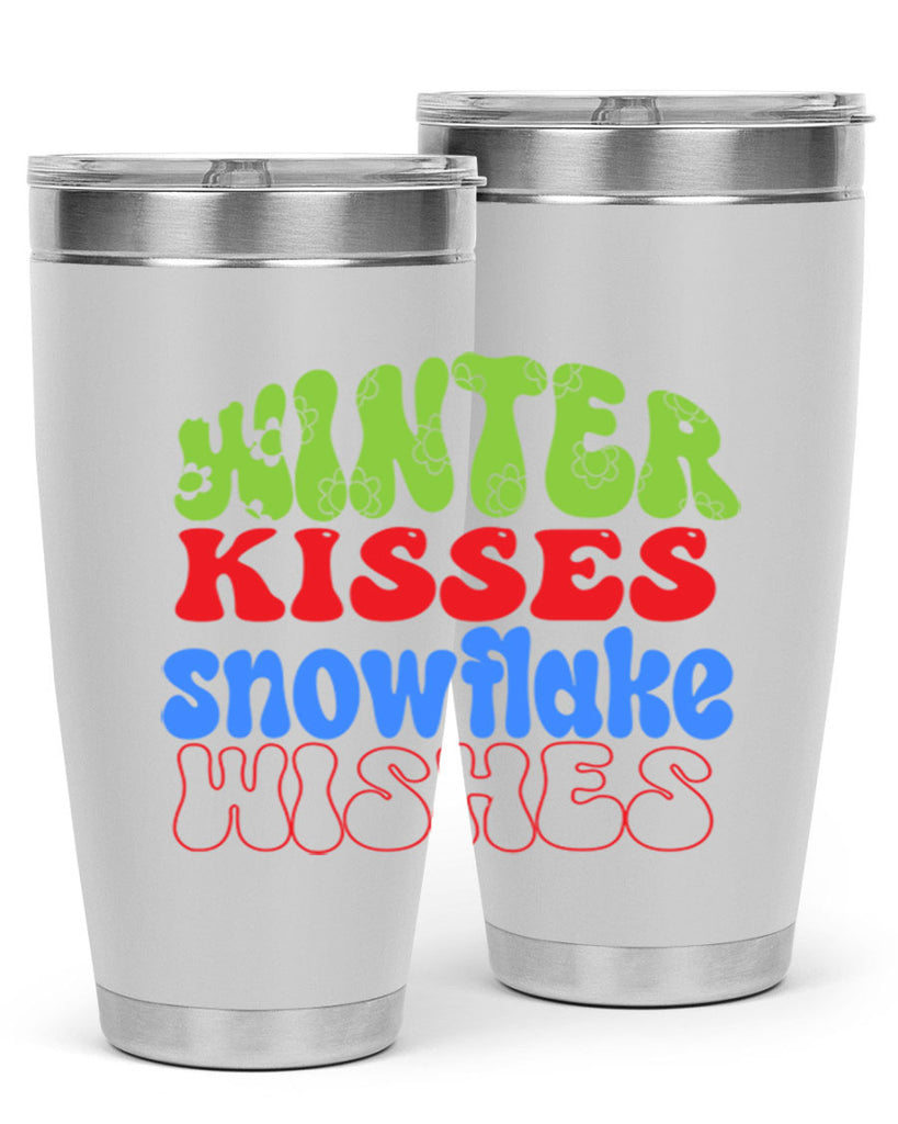 Winter kisses snowflake wishes 520#- winter- Tumbler