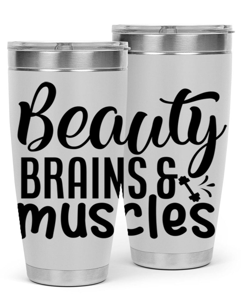 beauty brains muscles 51#- gym- Tumbler