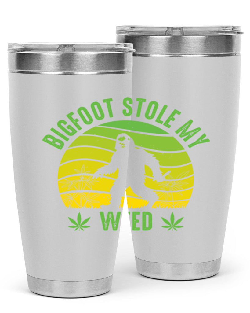 bigfoot stole my weed 15#- marijuana- Tumbler