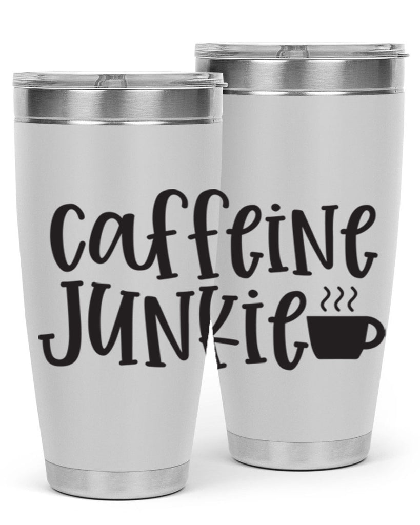 caffeine junkie 412#- mom- Tumbler