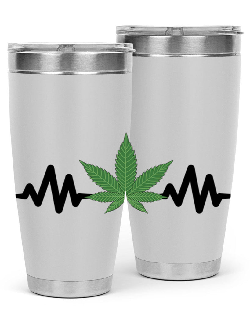 cannabis heartbeat 46#- marijuana- Tumbler