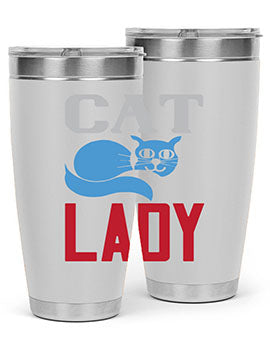 cat lady Style 31#- cat- Tumbler