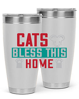 cats bless this home Style 36#- cat- Tumbler